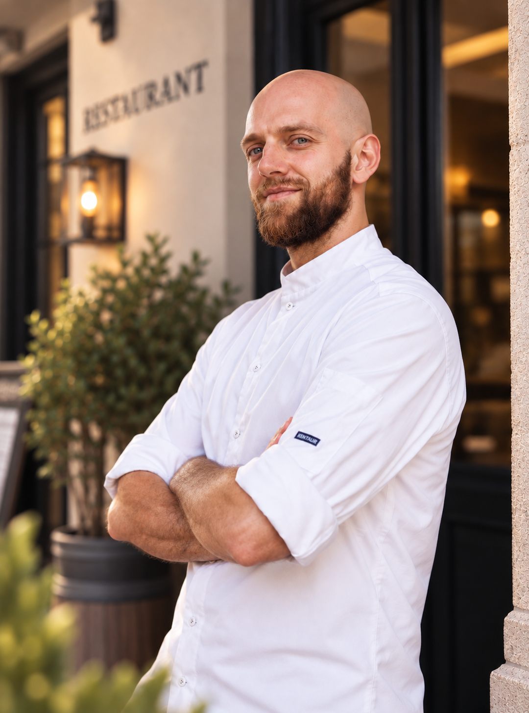 Sören Wirth vor dem Restaurant Schwarzer Löwen